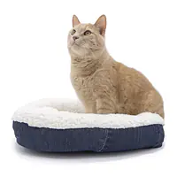 Handmade Denim & Fleece Cat Bed - Master