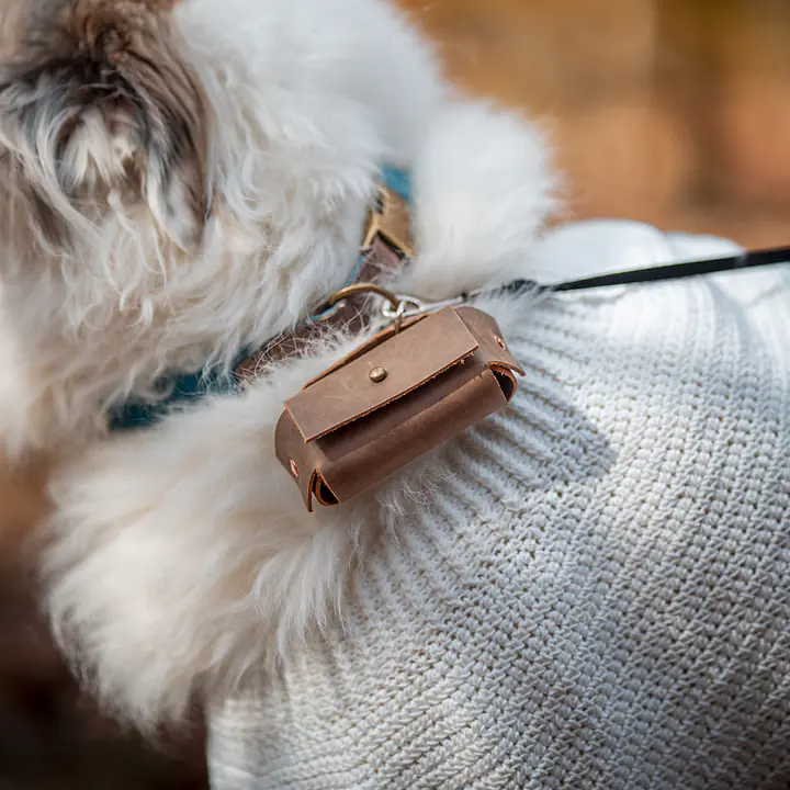 The Pooparazzi Pouch - Leather Dog Poop Bag Carrier - Master