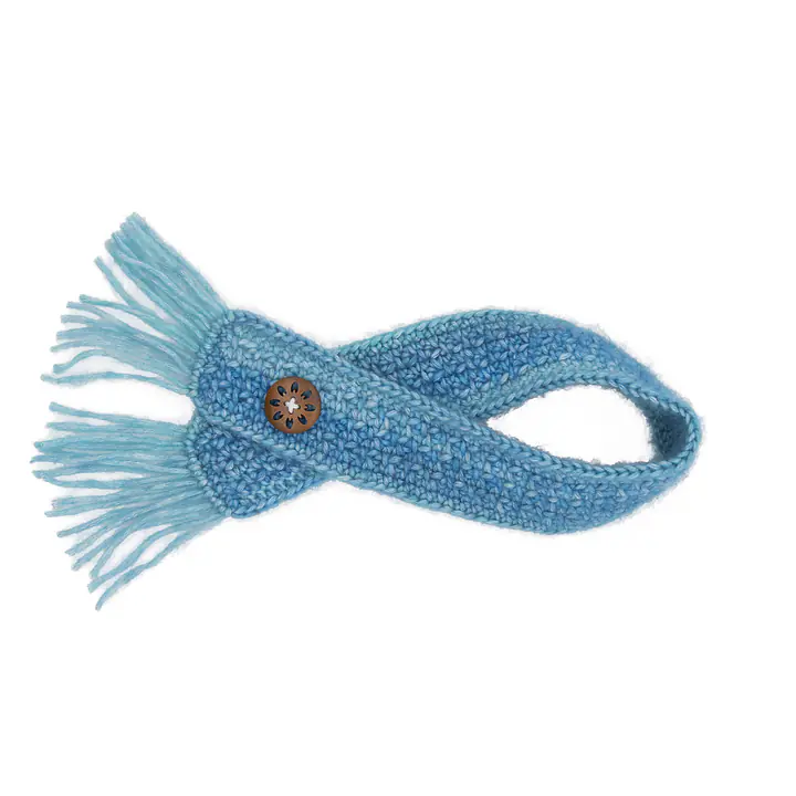 The WoofWrap Button Scarf - Blue or White - Master