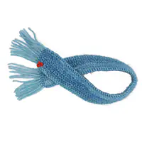 The WhiskerWrap Button Scarf - White or Blue - Master